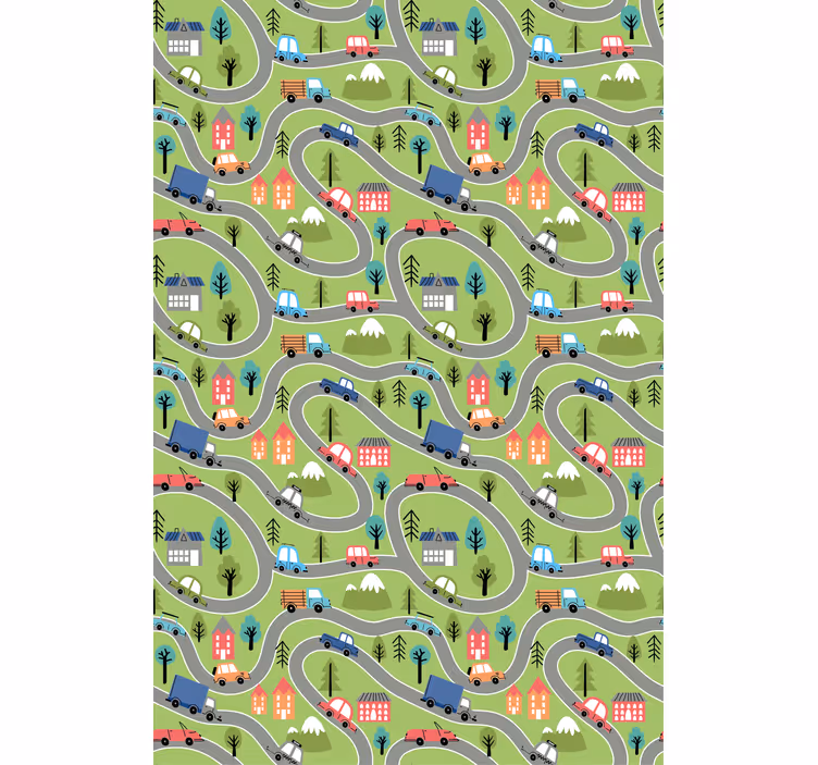 Store enrouleur pour chambre enfant routes colorées - TenStickers