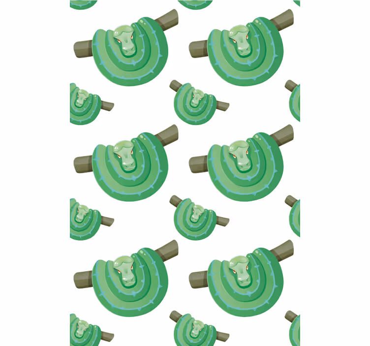 Store enrouleur animaux motif serpent vert - TenStickers