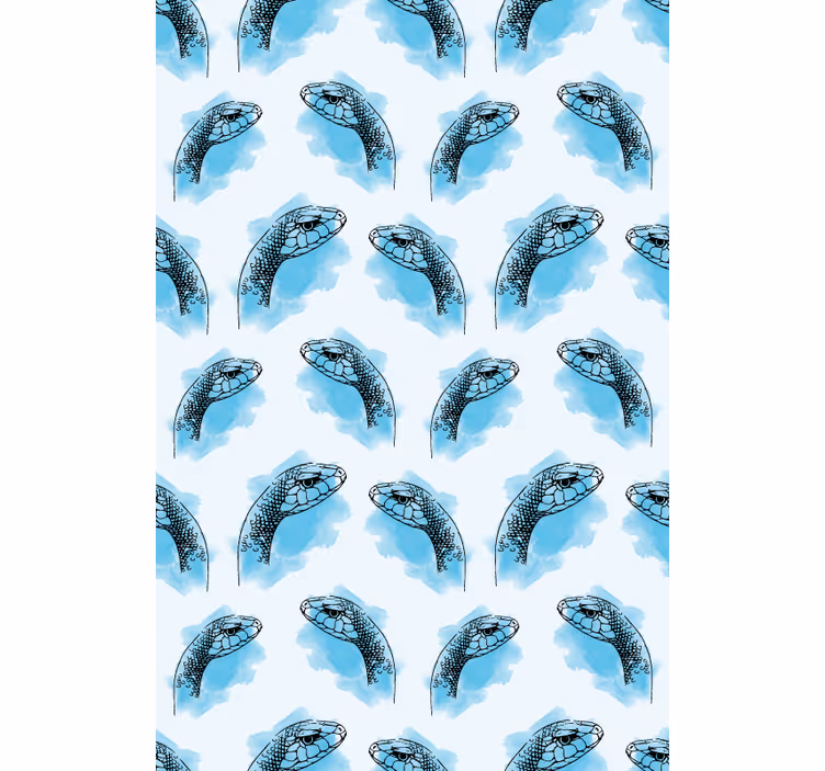 Store enrouleur animaux visages de serpent bleu - TenStickers