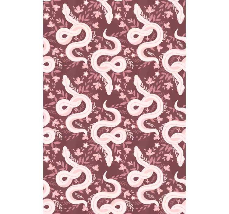 Store enrouleur animaux serpents enroulés floraux - TenStickers