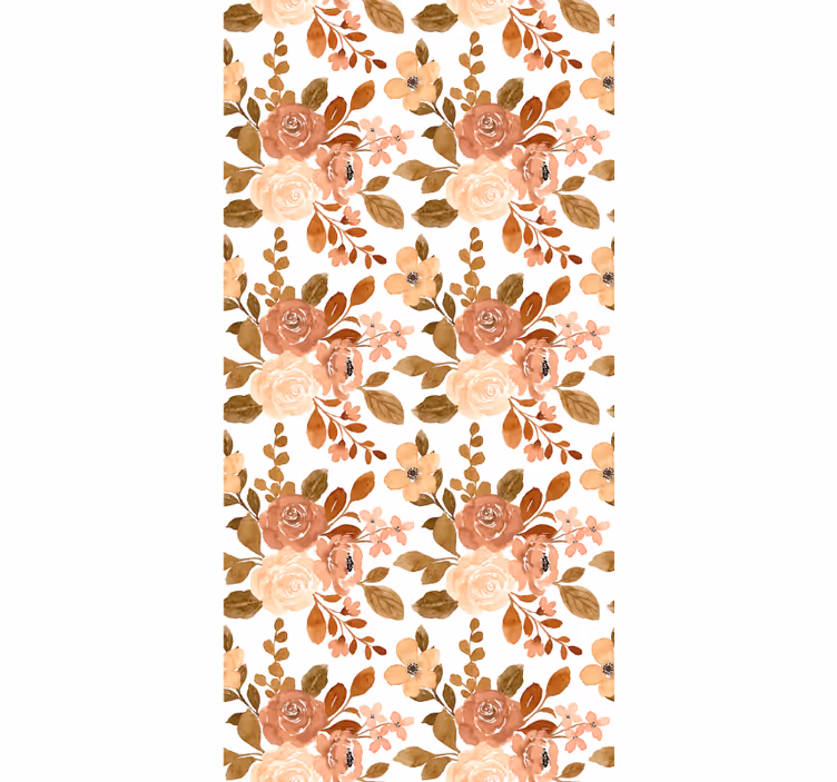 Store enrouleur floral motif romantique beige - TenStickers