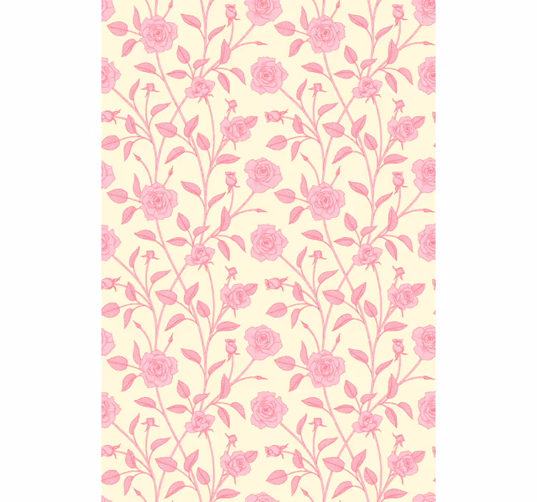 Stores enrouleurs fleurs et plantes fleur de rose rose - TenStickers