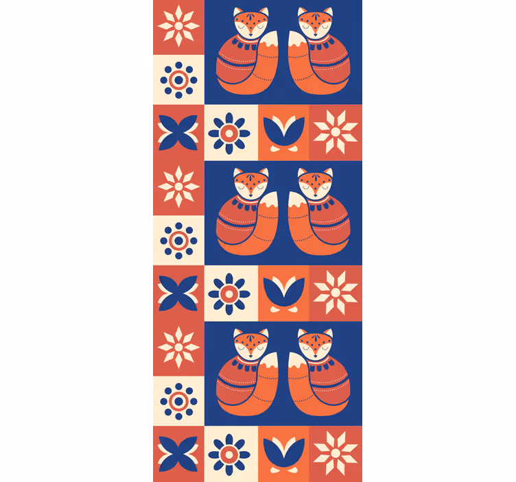 Store enrouleur animaux charmants motifs de renard - TenStickers