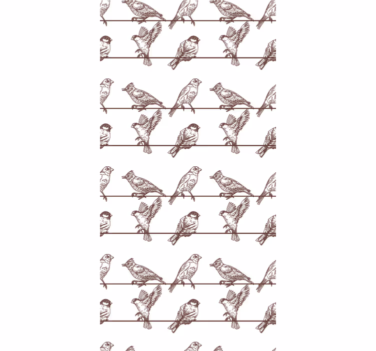 Stores enrouleurs fleurs et plantes oiseaux sur branches - TenStickers
