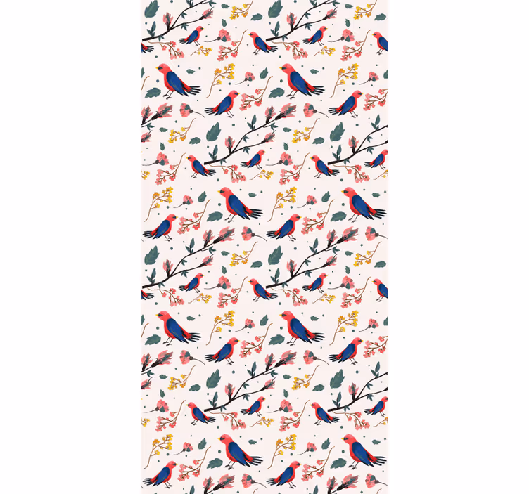 Stores enrouleurs fleurs et plantes motifs oiseaux vibrants - TenStickers