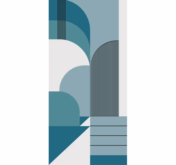 Store enrouleur original motifs d'arches bleues - TenStickers