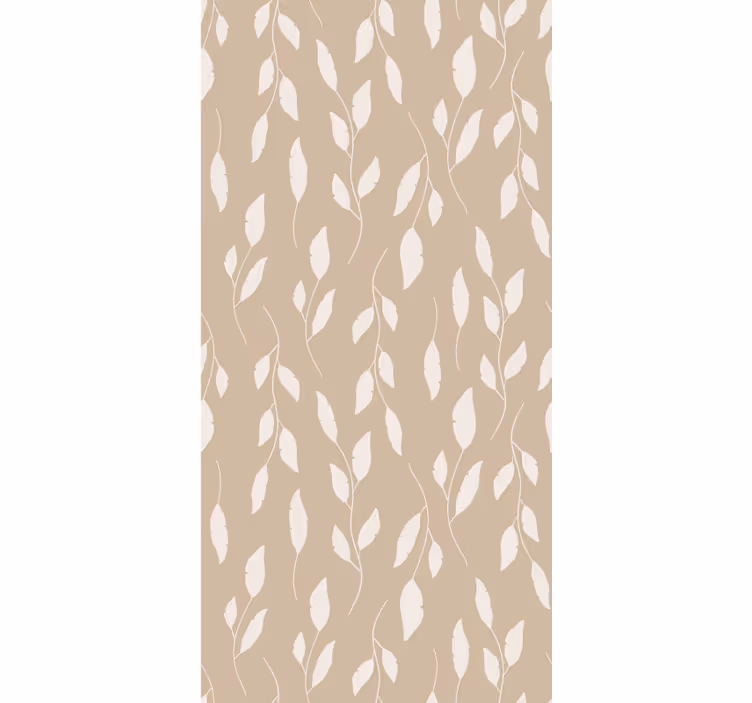 Stores enrouleurs fleurs et plantes motif délicat beige - TenStickers