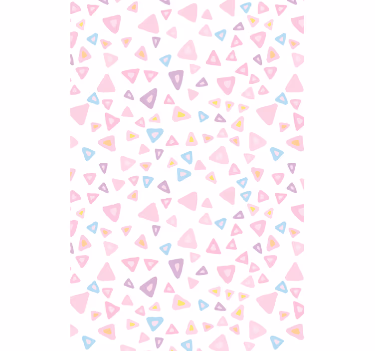 Store enrouleur pour chambre enfant motifs triangles roses - TenStickers