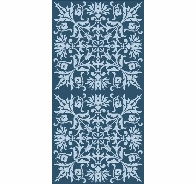 Stores enrouleur cuisine motif bleu provincial français - TenStickers