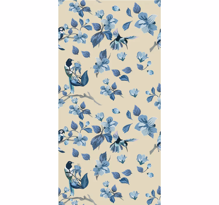 Stores enrouleurs fleurs et plantes oiseaux et feuilles - TenStickers