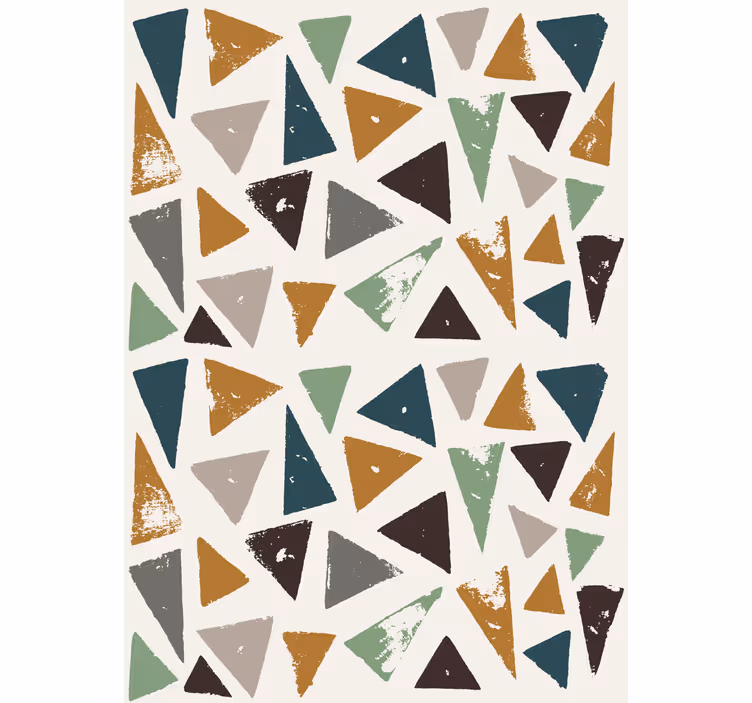 Store enrouleur couple motif triangulaire géométrique - TenStickers
