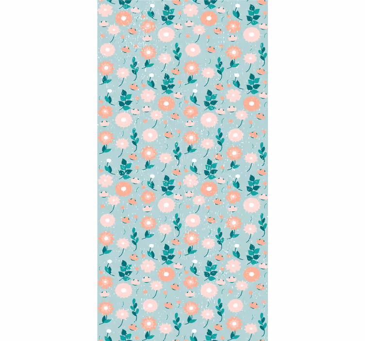 Store enrouleur pour chambre ado fleurs couleur pêche - TenStickers
