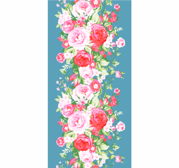 Store enrouleur motif fleur roses et fleurs - TenStickers