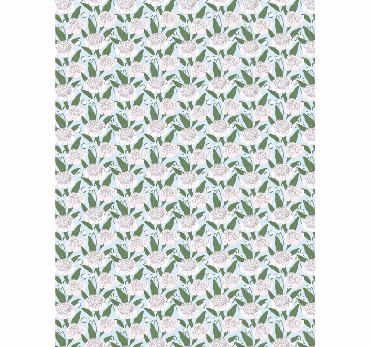 Stores enrouleurs fleurs et plantes motif pivoine blanche - TenStickers