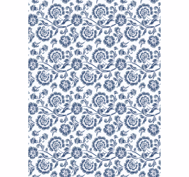 Store enrouleur motif fleur thème gris élégant - TenStickers