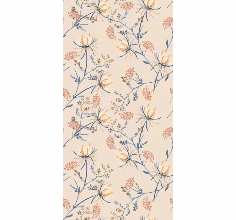 Store enrouleur salon avec des fleurs et de plantes fleuries - TenStickers