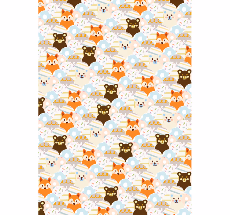 Store enrouleur animaux visages de bébé forêt - TenStickers