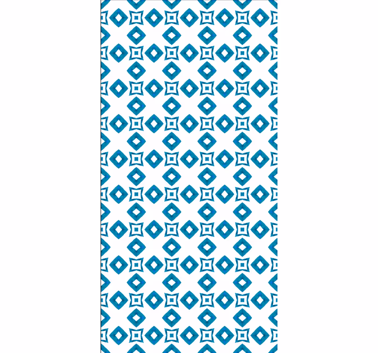 Store enrouleur cuisine motif géométrique bleu - TenStickers