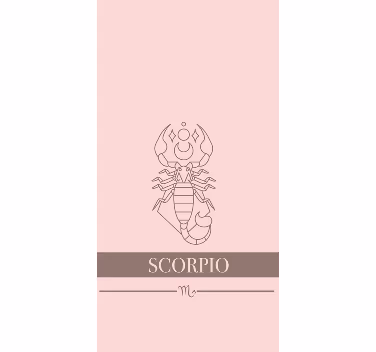 Store enrouleur autres design de carte zodiacale scorpion rose - TenStickers