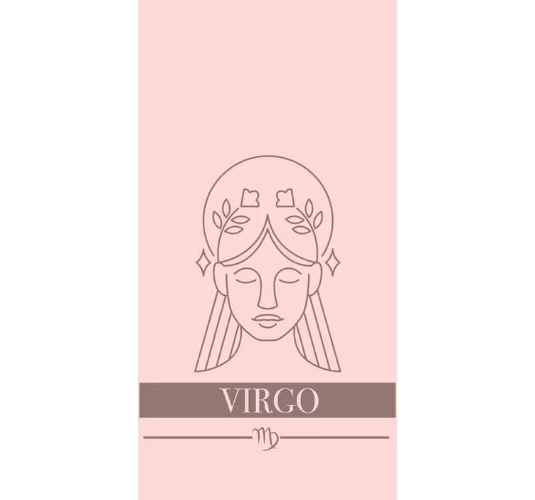 Store enrouleur autres design carte zodiaque vierge rose - TenStickers