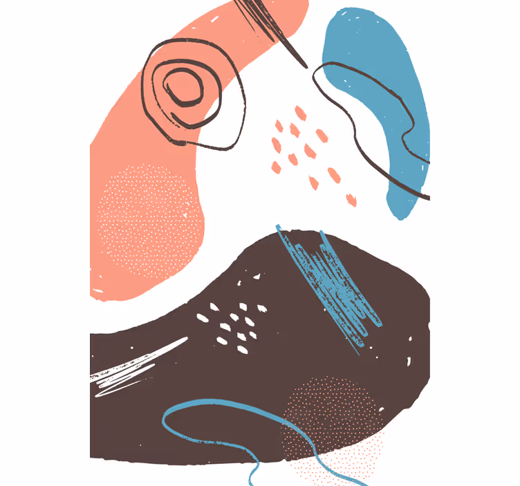 Store enrouleur bande dessinée formes abstraites - TenStickers