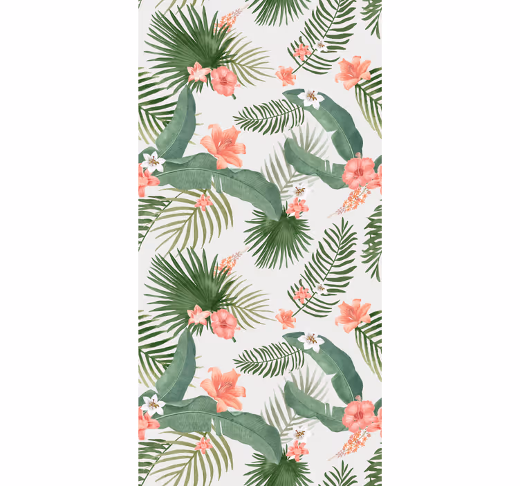 Stores enrouleurs fleurs et plantes design vert tropical - TenStickers