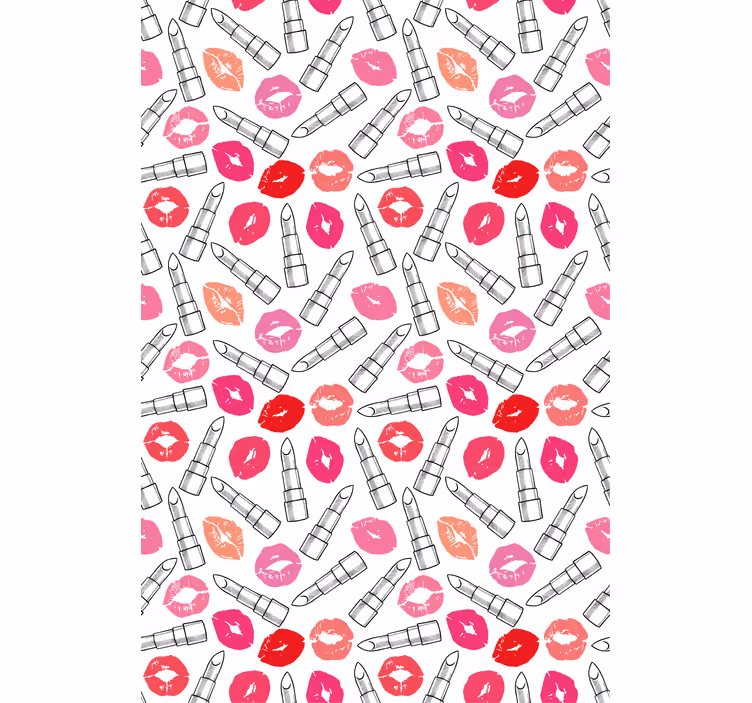 Store enrouleur amusant motifs de baisers et rouge à lèvres - TenStickers