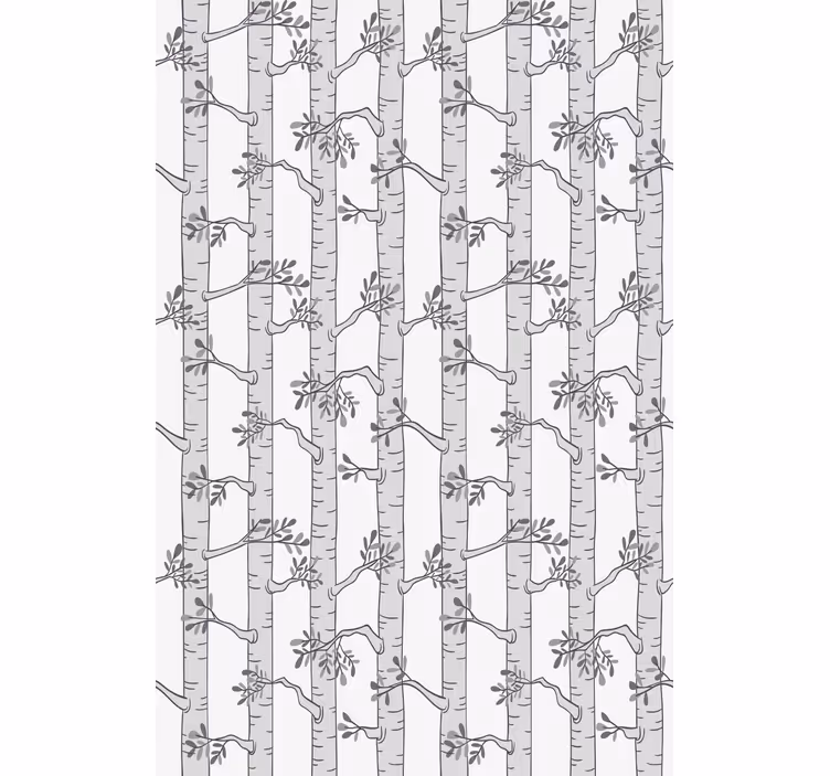 Store enrouleur arbre motif gris minimaliste - TenStickers