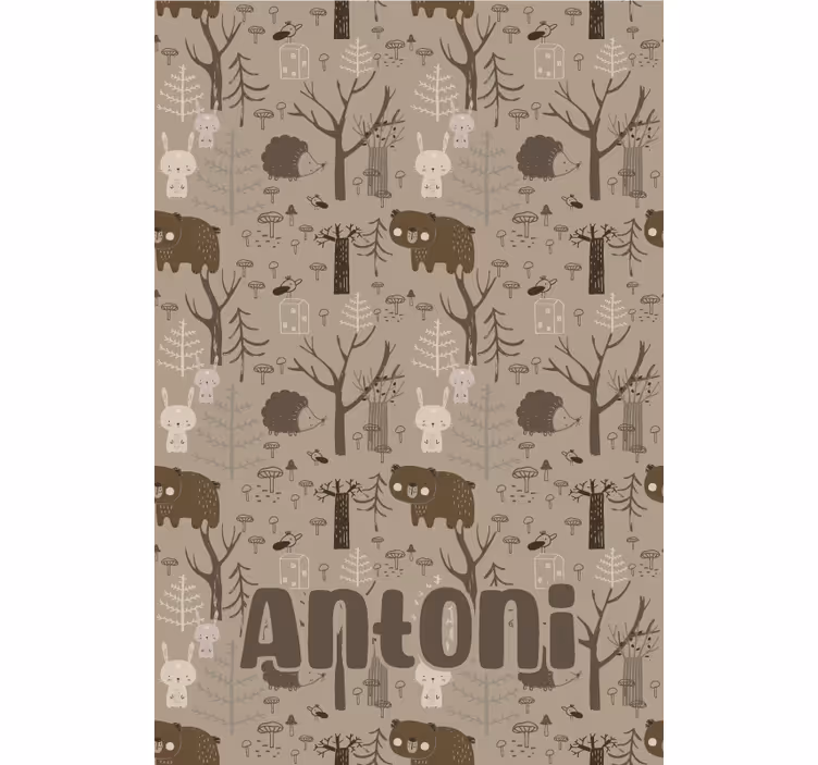 Store enrouleur chambre enfant thème animaux de la forêt - TenStickers