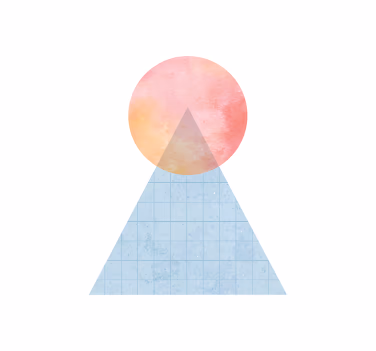 Store enrouleur moderne montagne solaire géométrique - TenStickers