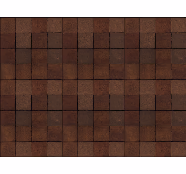 Store enrouleur cuisine motif carrelage marrons - TenStickers