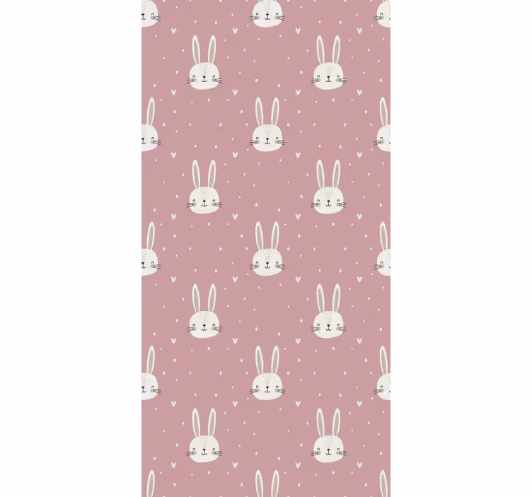 Store enrouleur chambre enfant visages de bébé lapin - TenStickers