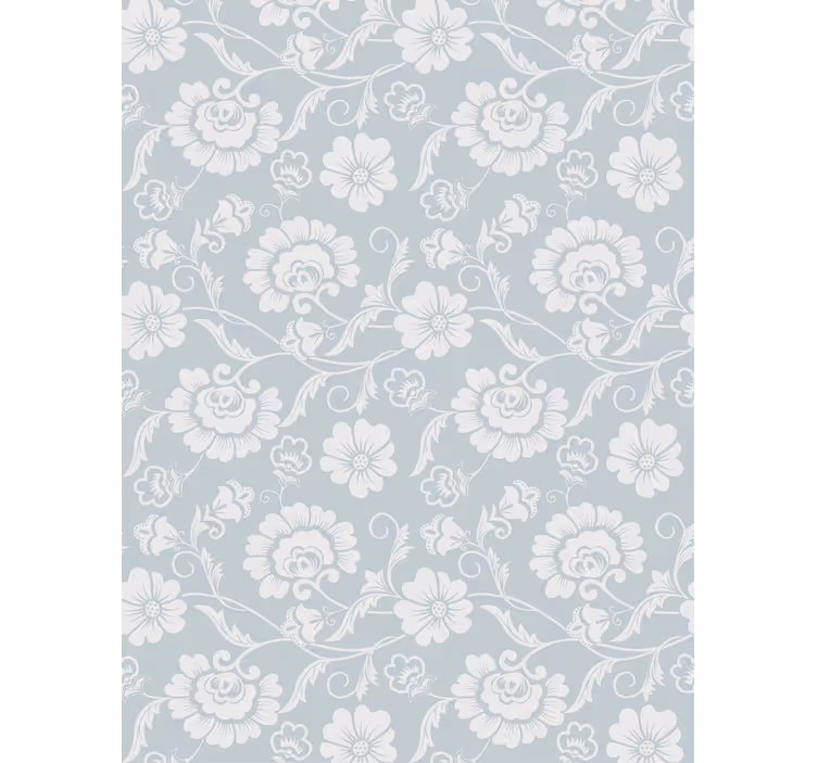 Store enrouleur floral motif gris sophistiqué - TenStickers