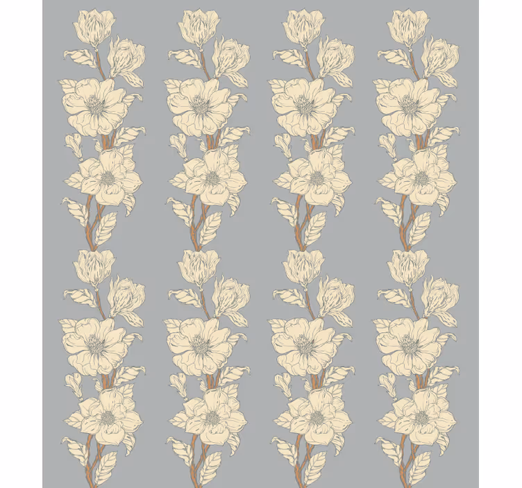 Store enrouleur floral motif vertical élégant - TenStickers
