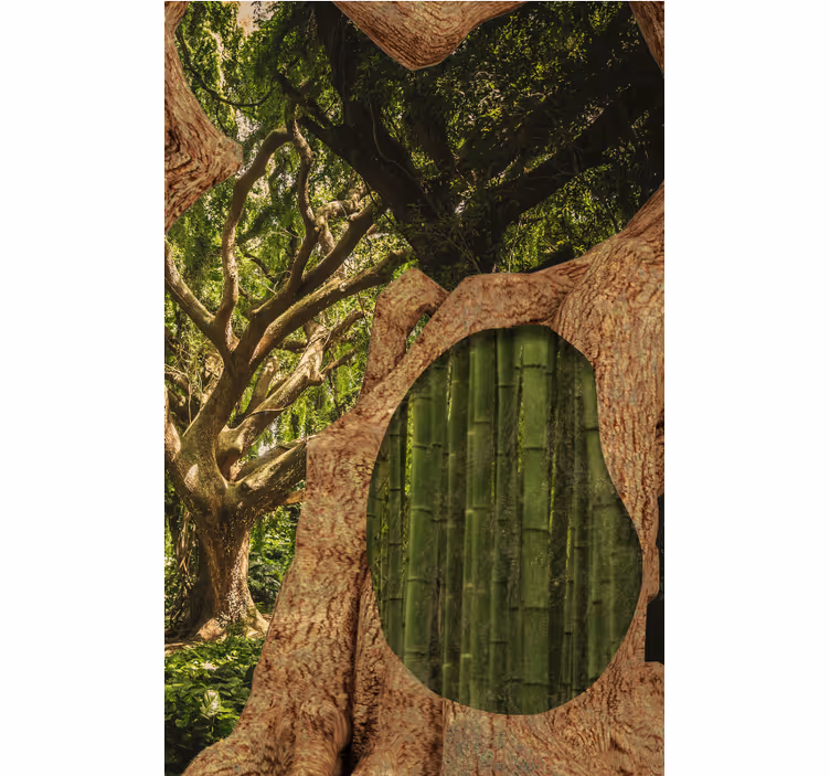 Store enrouleur arbre scène de forêt de bambous - TenStickers