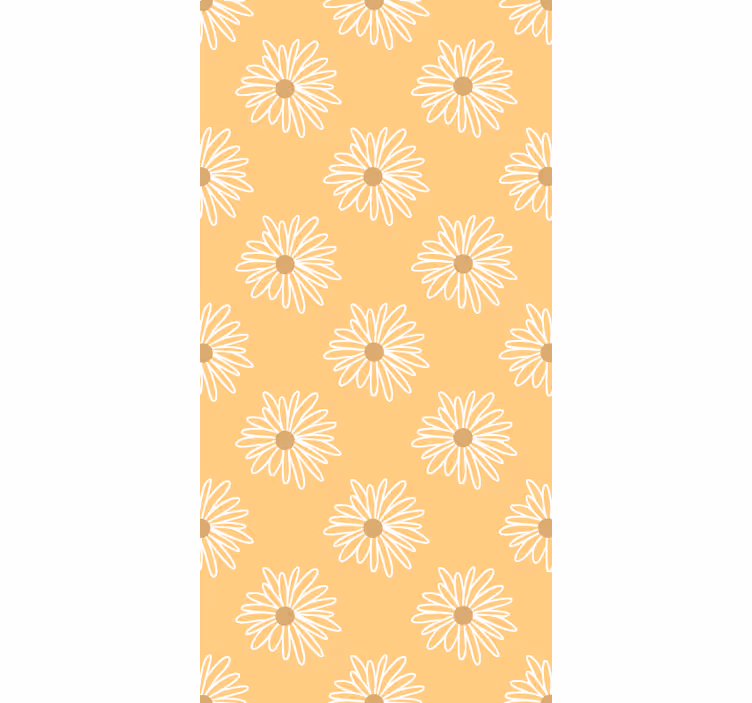 Store enrouleur floral conception de marguerite jaune - TenStickers