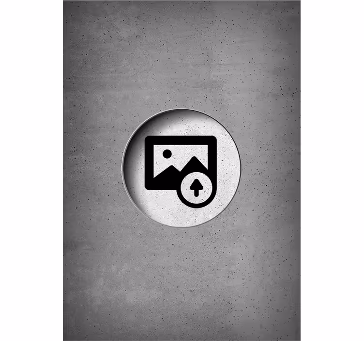 Store enrouleur salon imitation béton image personnalisée - TenStickers