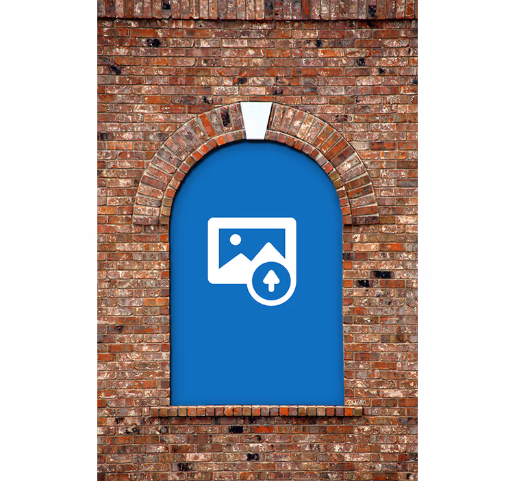 Stores mur de briques avec photo personnalisée - TenStickers