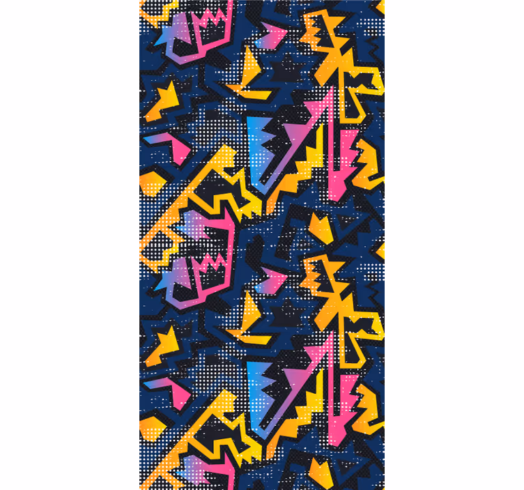 Store avec des graffitis en forme géométrique - TenStickers