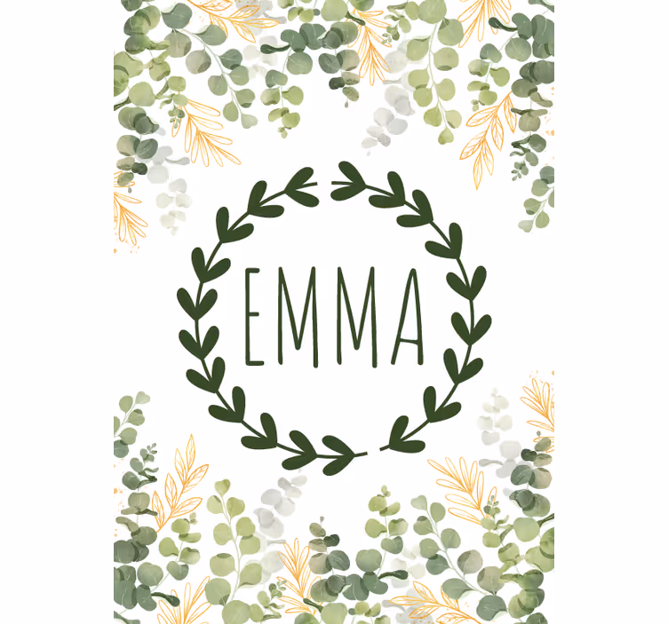 Store enouleur chambre enfant couronne laurier avec prénom - TenStickers
