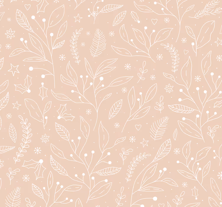 Store beige plantes de noël - TenStickers