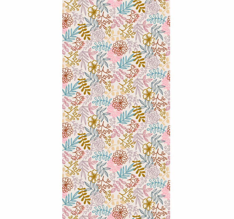 Store fleurs dessin à motif multicolore - TenStickers