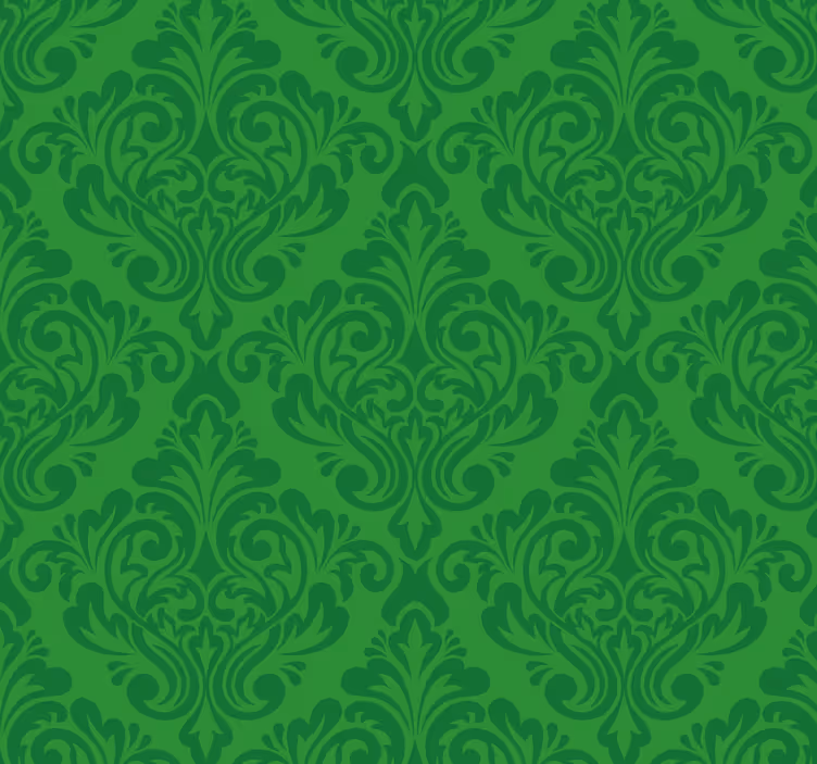 Store vert salon design damassé vintage - TenStickers