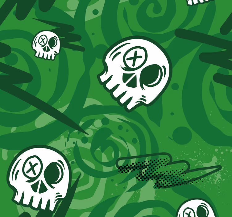 Store chambre ado graffiti avec crânes - TenStickers