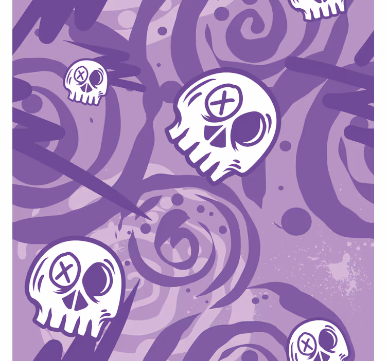 Store enrouleur chambre ado lilas graffiti avec crânes - TenStickers