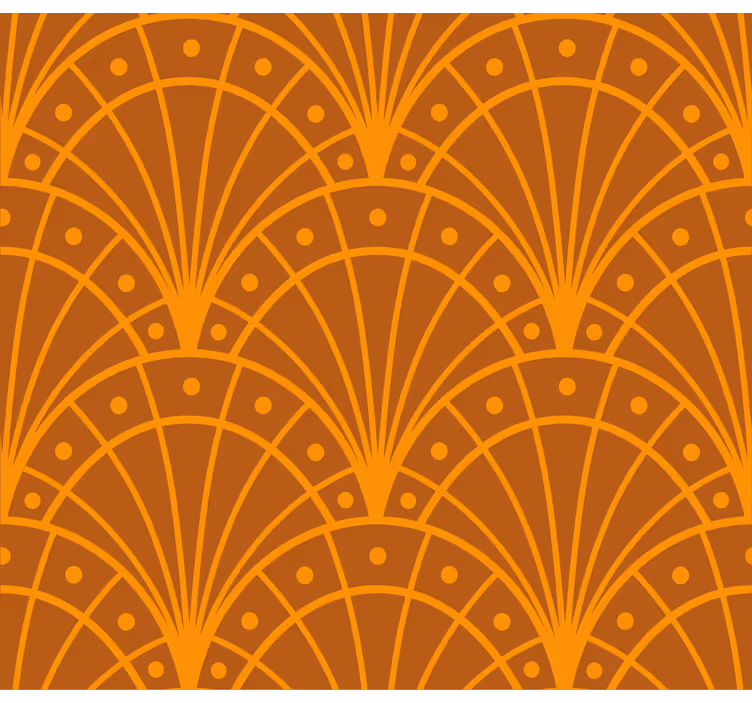 Store orange salon élégant demi-cercles - TenStickers