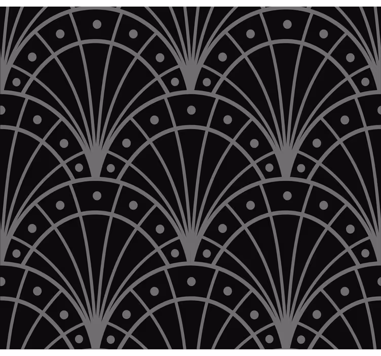 Store salon élégant demi-cercles noir - TenStickers