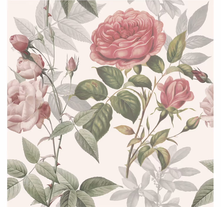 Store fleurs motif de fleur roses - TenStickers