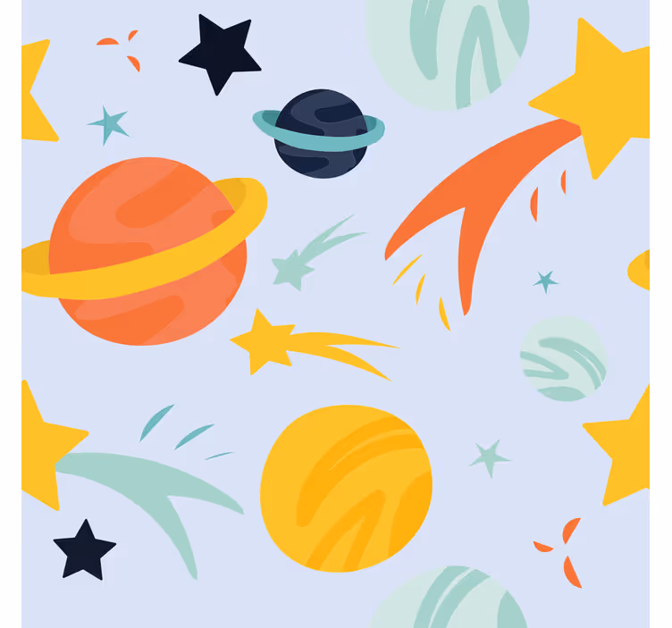 Store amusant motif de planètes et étoiles - TenStickers