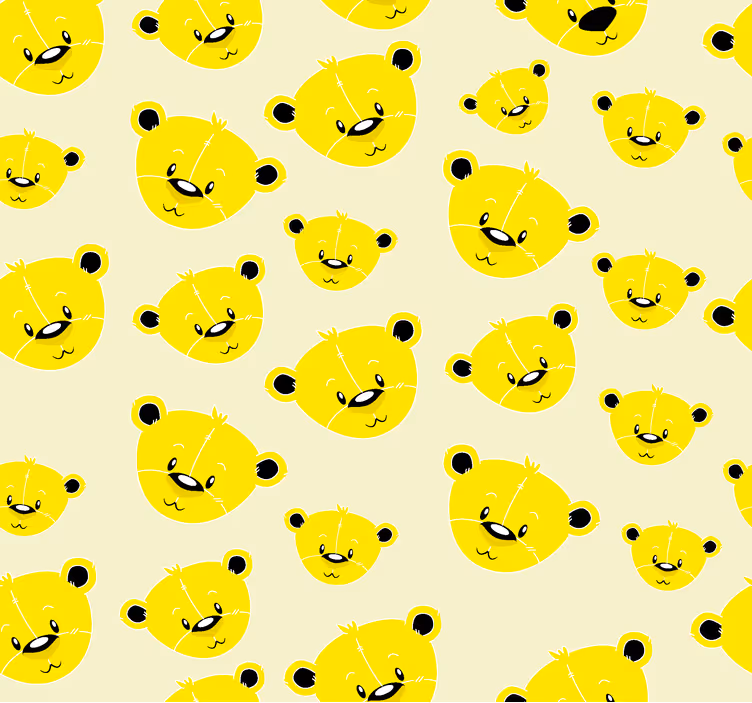 Store enrouleur jaune modèle d'ours - TenStickers